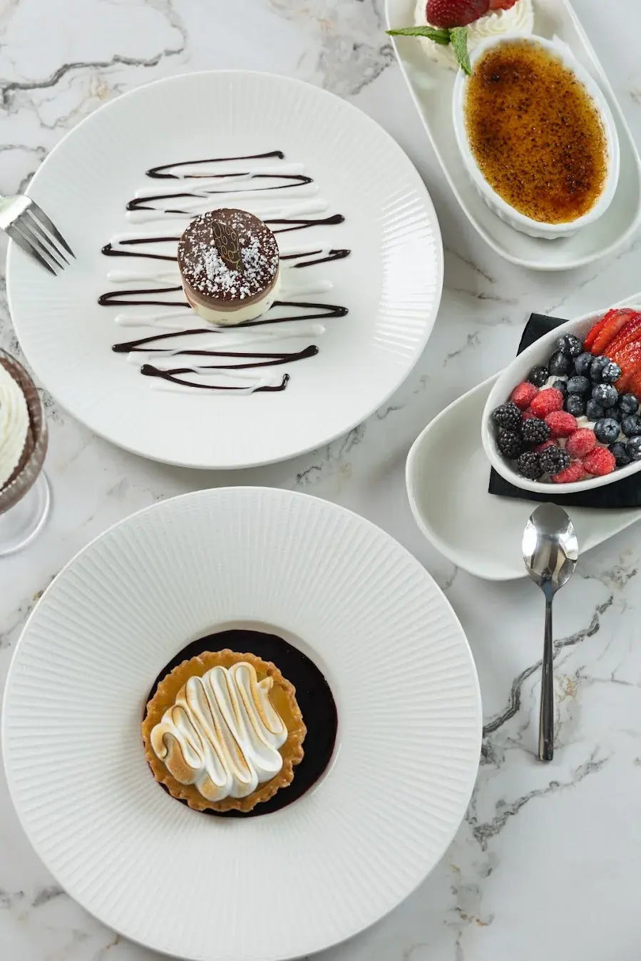 A spread of desserts